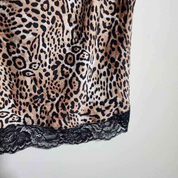 Fox & Royal by City Chic Cheetah print lace trim camisole top woman's size 12 - Picture 6 of 9